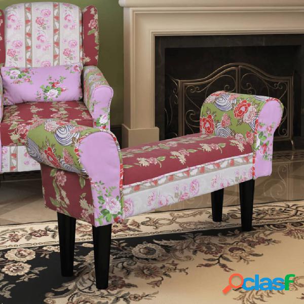 vidaXL Panchina divanetto patchwork design floreale stile
