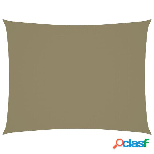 vidaXL Parasole a Vela Oxford Rettangolare 4x5 m Beige