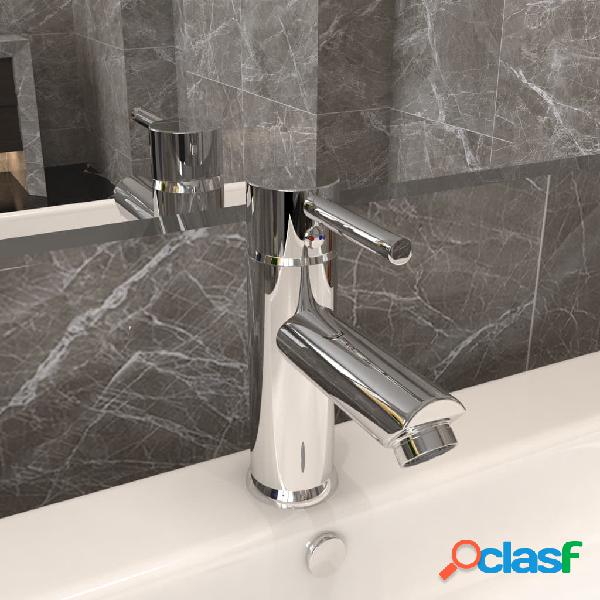 vidaXL Rubinetto per Lavabo del Bagno Finitura Cromo 30x176