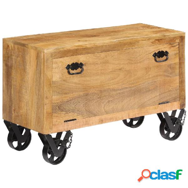 vidaXL Scarpiera 86x35x55 cm in Legno Massello di Mango