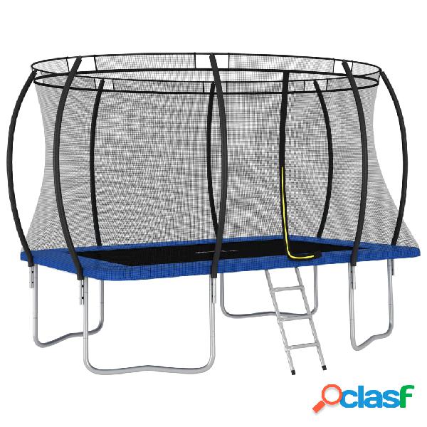 vidaXL Set Trampolino Rettangolare 335x244x90 cm 150 kg