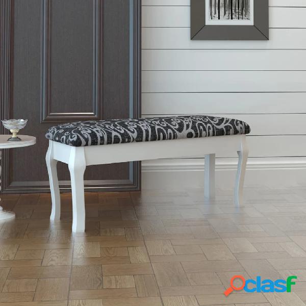 vidaXL Sgabello pouf hocker imbottito per toletta 2 persone