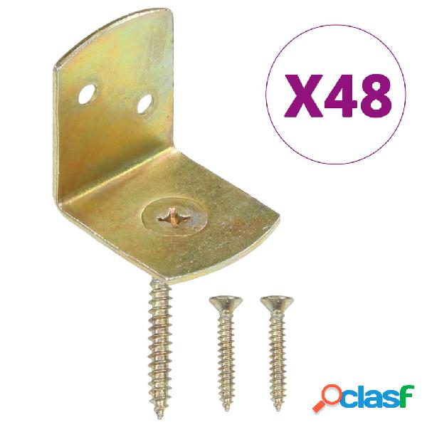 vidaXL Staffe per Pannello di Recinzione 48 pz a L in