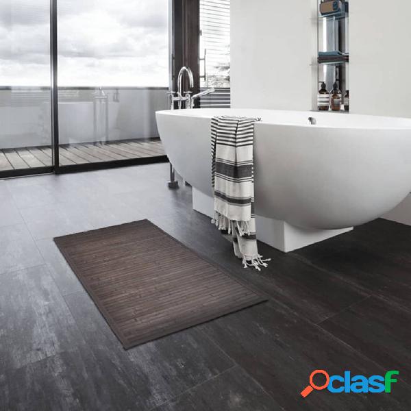 vidaXL Tappetino da Bagno in Bambù 4 pz 40x50 cm Marrone