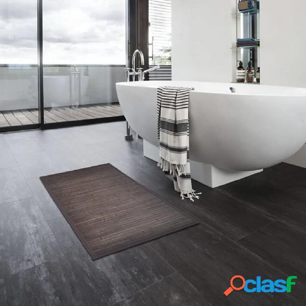 vidaXL Tappettino da Bagno in Bambù 2 pz 60x90 cm Marrone