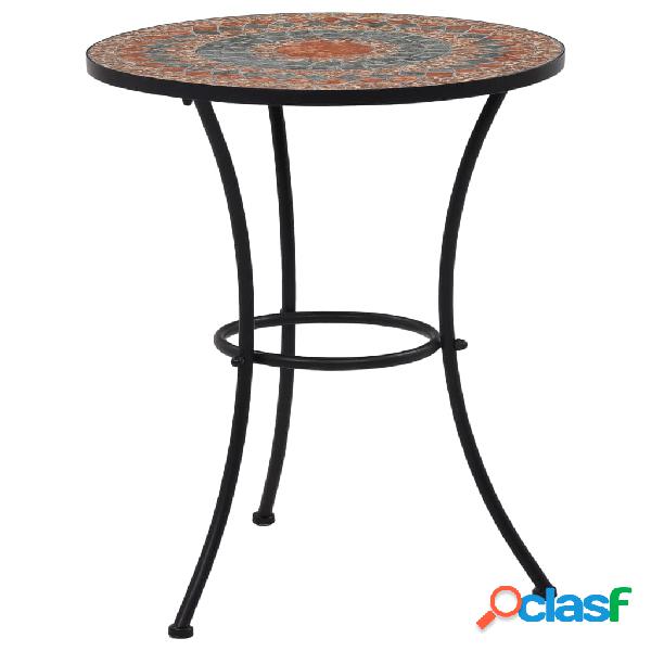 vidaXL Tavolino da Bistrot con Mosaico Arancio/Grigio 60cm