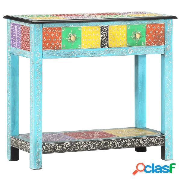 vidaXL Tavolo Consolle Dipinto a Mano 80x35x75 cm in Legno