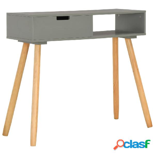 vidaXL Tavolo Consolle Grigio 80x30x72 cm in Legno Massello