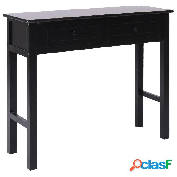 vidaXL Tavolo Consolle Nero 90x30x77 cm in Legno