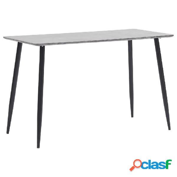 vidaXL Tavolo da Pranzo Grigio 120x60x75 cm in MDF