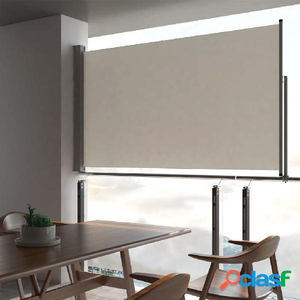 vidaXL Tenda da Sole Laterale Retrattile 140 x 300 cm Crema