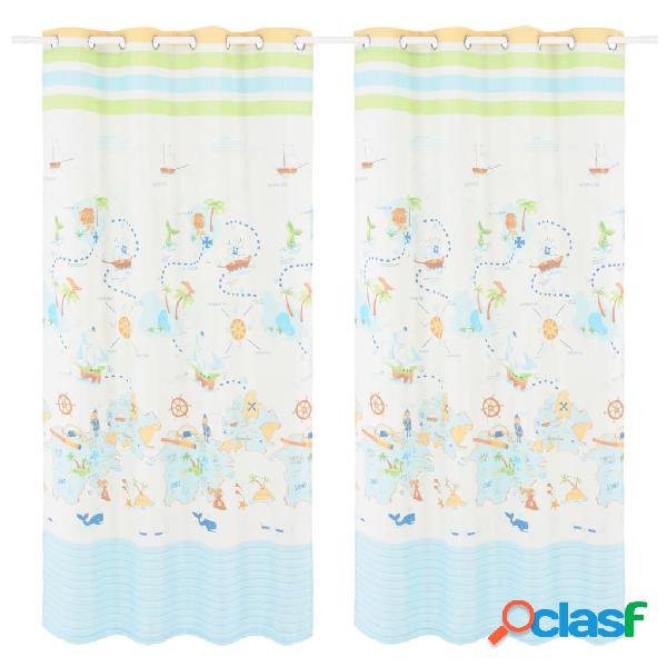 vidaXL Tende Oscuranti per Bambini 2pz 140x240cm Giramondo