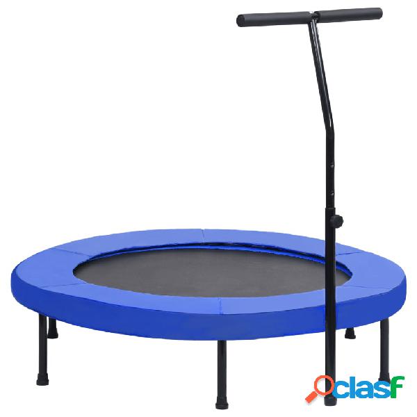 vidaXL Trampolino da Fitness con Manico e Tappetino di
