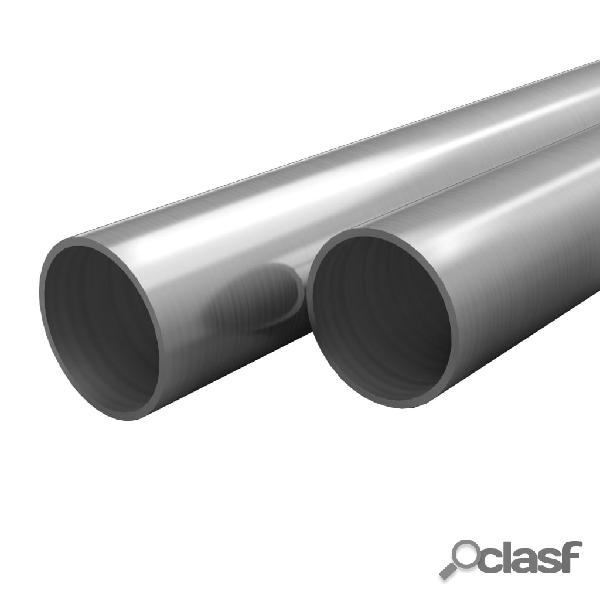 vidaXL Tubi in Acciaio Inossidabile Rotondi 2 pz V2A 2m
