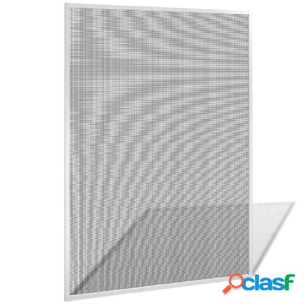 vidaXL Zanzariera bianca per finestre 130 x 150 cm