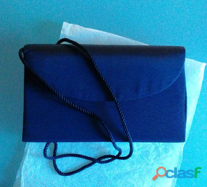 borsa da donna colore bleu con manico lungo