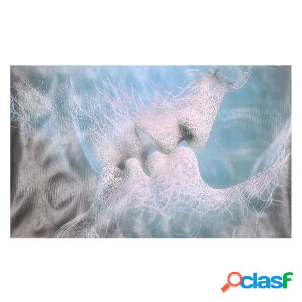 1 Piece Canvas Print Painting Blue Love Kiss Abstract Art