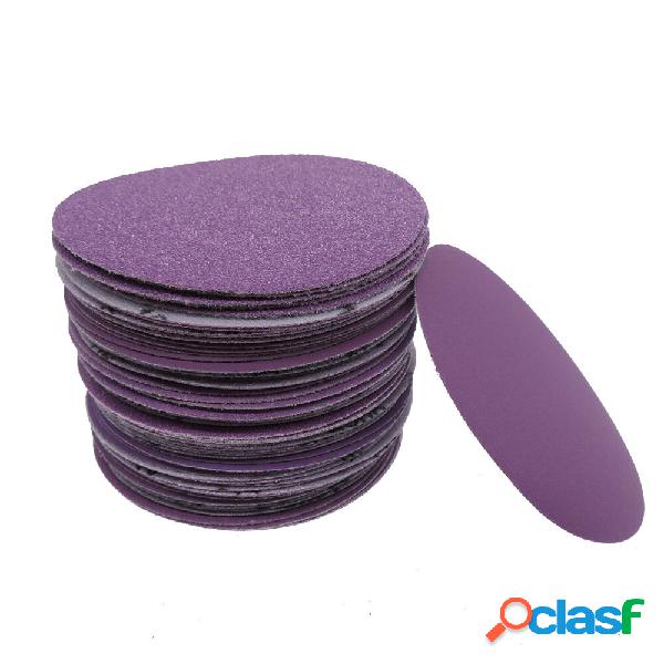 100pcs 4 Inch 100mm 80 Grit Purple Sanding Disc Waterproof