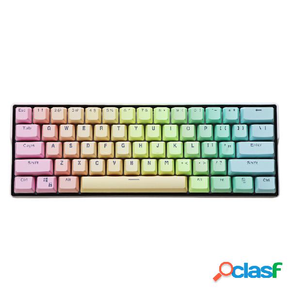 104 Keys Rainbow Color Keycap Set OEM Profile PBT