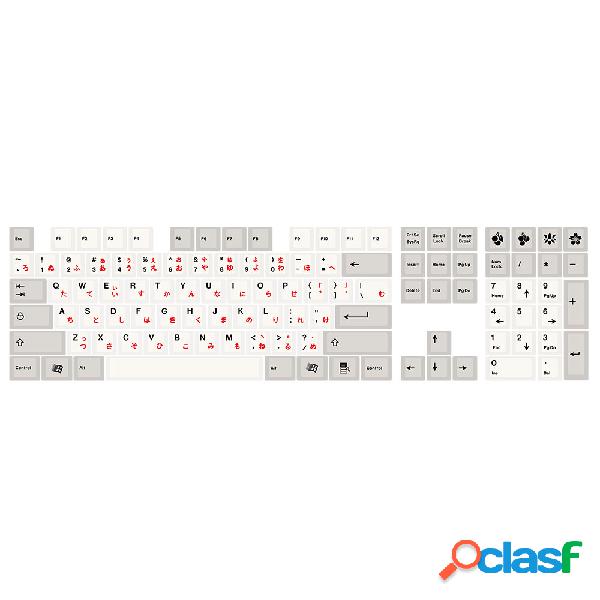 108 Keys Gray&White PBT Keycap Set OEM Profile Sublimation