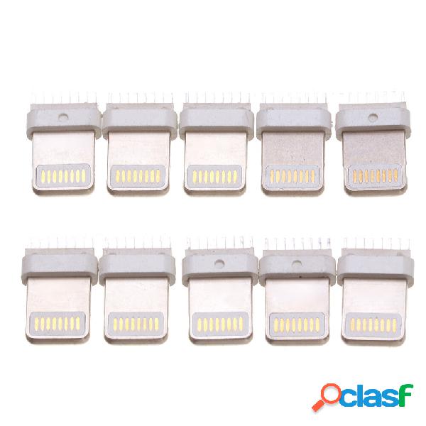 10PCS USB Apple 16pin Male Wide-Foot Round Rubber