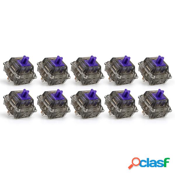 10Pcs/pack Twilight Purple Switches 5Pin 67g Gold-plated
