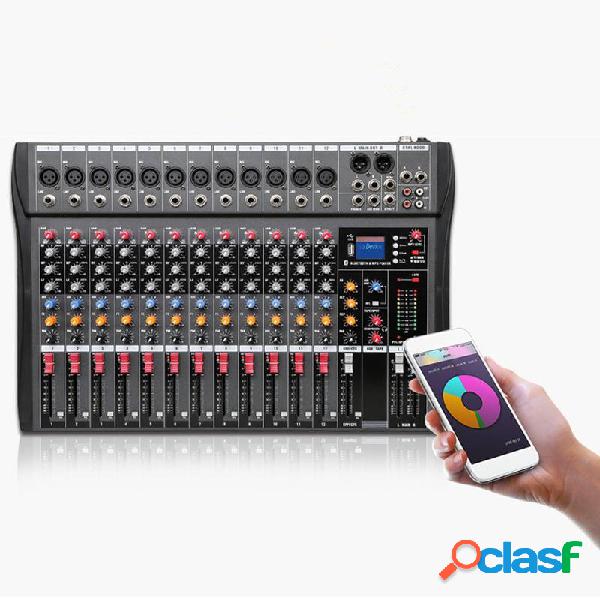 12 Channel bluetooth Digital Microphone Sound Mixer Console