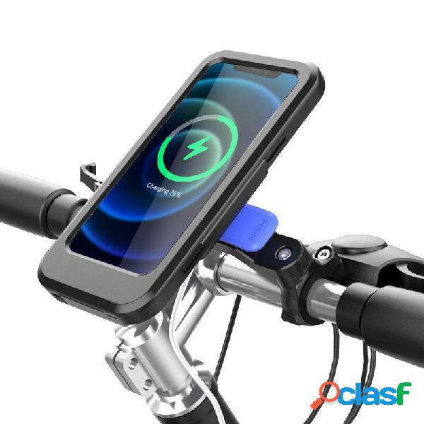 12V 15W Wireless Charger Touch Phone Holder Riding Bracket