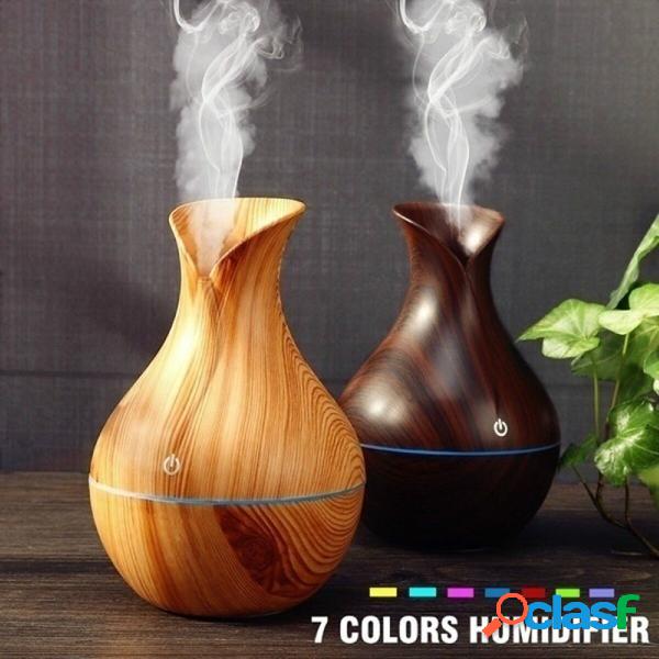 130ML Aroma Air Humidifier Wood Grain with LED Lights