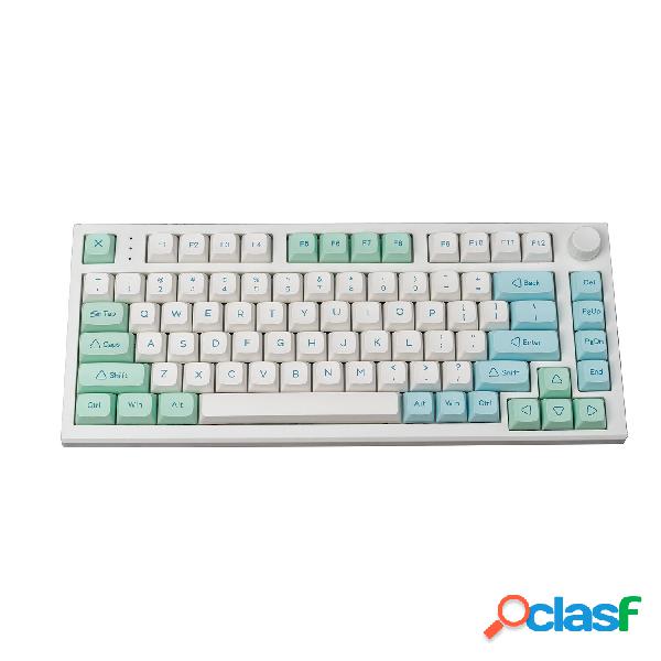 133 Keys Ice Mint PBT Keycap Set White Blue XDA Profile