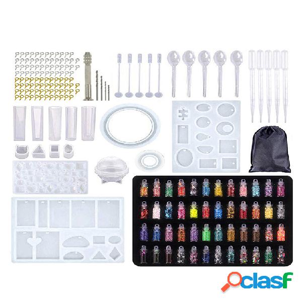 148/160/184Pcs Silicone Casting Resin Molds And Tools Set
