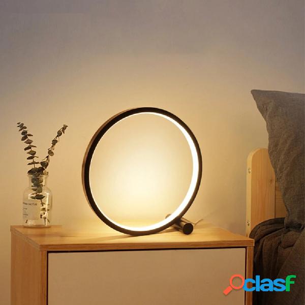 15CM LED Dimmable Table Lamp Circular Desk Lamps USB Night