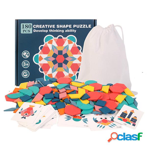180 Pcs Colorful Creative Multi-Shape Puzzle Develop