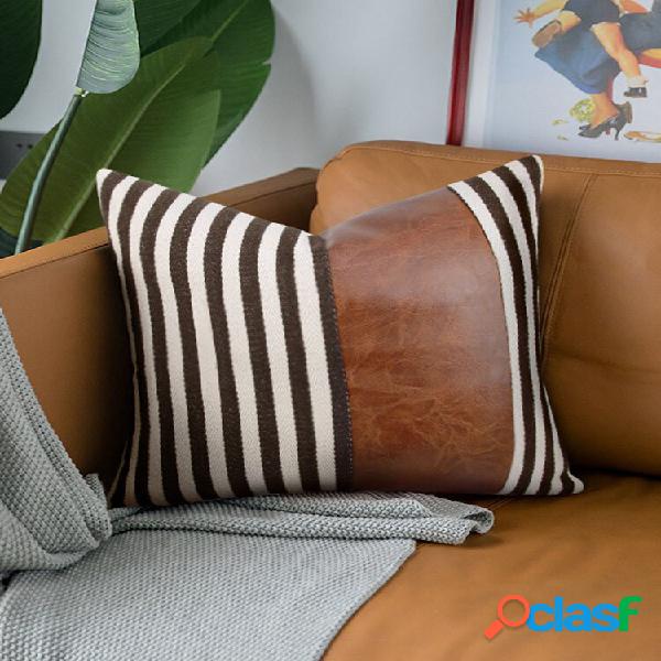 1PC Cotton Stitching Thick Stripes Creative Nordic Home Sofa