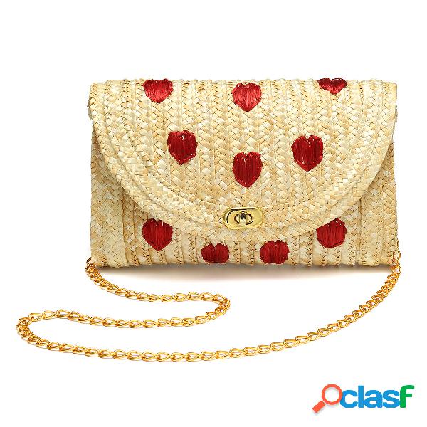 1Pcs Straw Handbag Woven Handbags Single Layer Cute