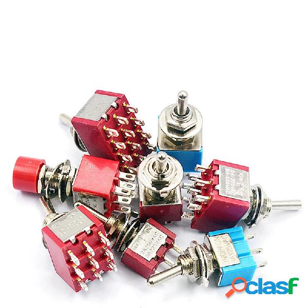 1pcs Red Mini 3/6/9/12Pin 2/3Position Toggle Switches Mini