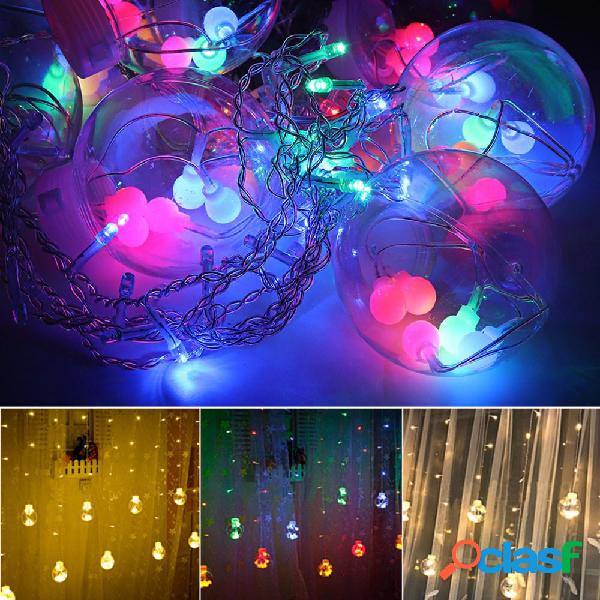2.5M Warm White Colorful LED Curtain Fairy Christmas String
