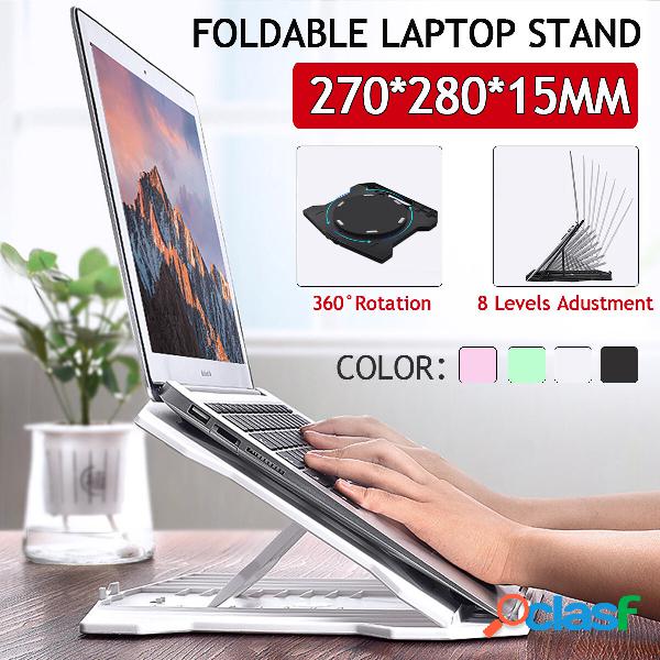 2 IN 1 Foldable 8-Level Height Adjustable Macbook Holder