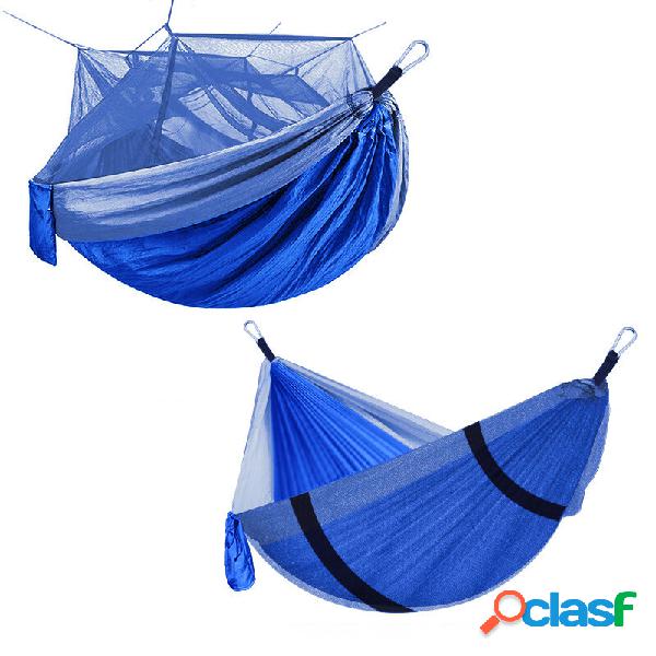 2 People Outdoor Camping Nylon Strong Hammock W Mosquito Net