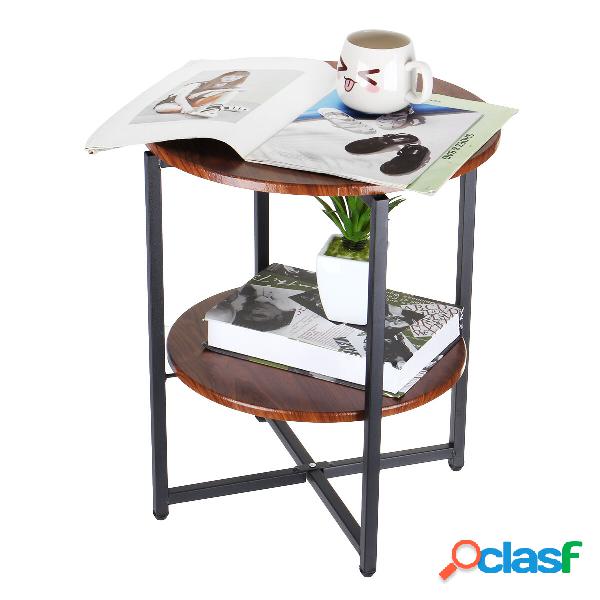 2 Tiers Sofa Side Table Simple Small Coffee Table Nightstand