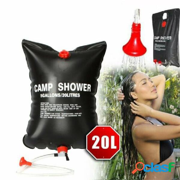 20L/40L Portable Solar Heated Shower Water Bag Temperature
