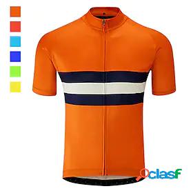 21Grams Men's Cycling Jersey Short Sleeve Stripes Bike