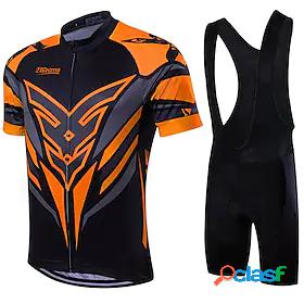 21Grams Mens Cycling Jersey with Bib Shorts Short Sleeve
