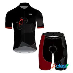 21Grams Mens Cycling Jersey with Shorts Short Sleeve