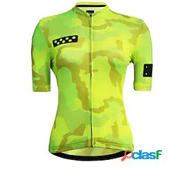 21Grams Per donna Manica corta Maglia da ciclismo Camouflage