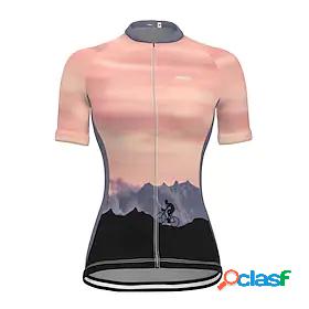 21Grams Women's Cycling Jersey Short Sleeve Gradient 3D Bike