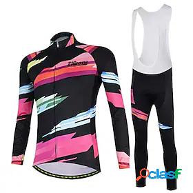 21Grams Womens Cycling Jersey with Bib Tights Long Sleeve