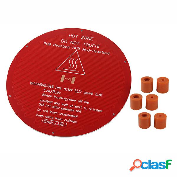 220*220*3mm Red MK3 Round Aluminum Substrate Base Plate with