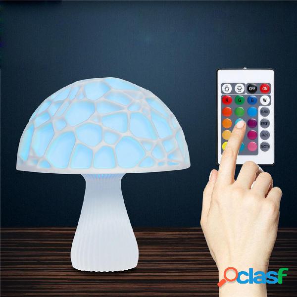 24cm 3D Mushroom Night Light Remote Touch Control 16 Colors