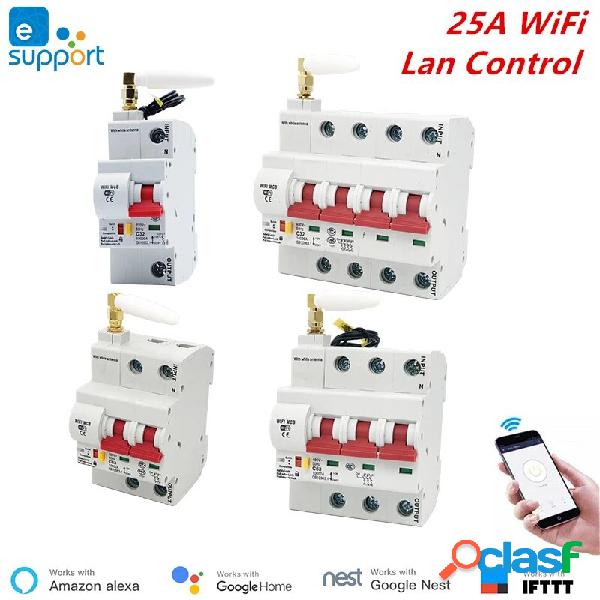 25A eWeLink WiFi Smart Circuit Breaker Automatic Switch